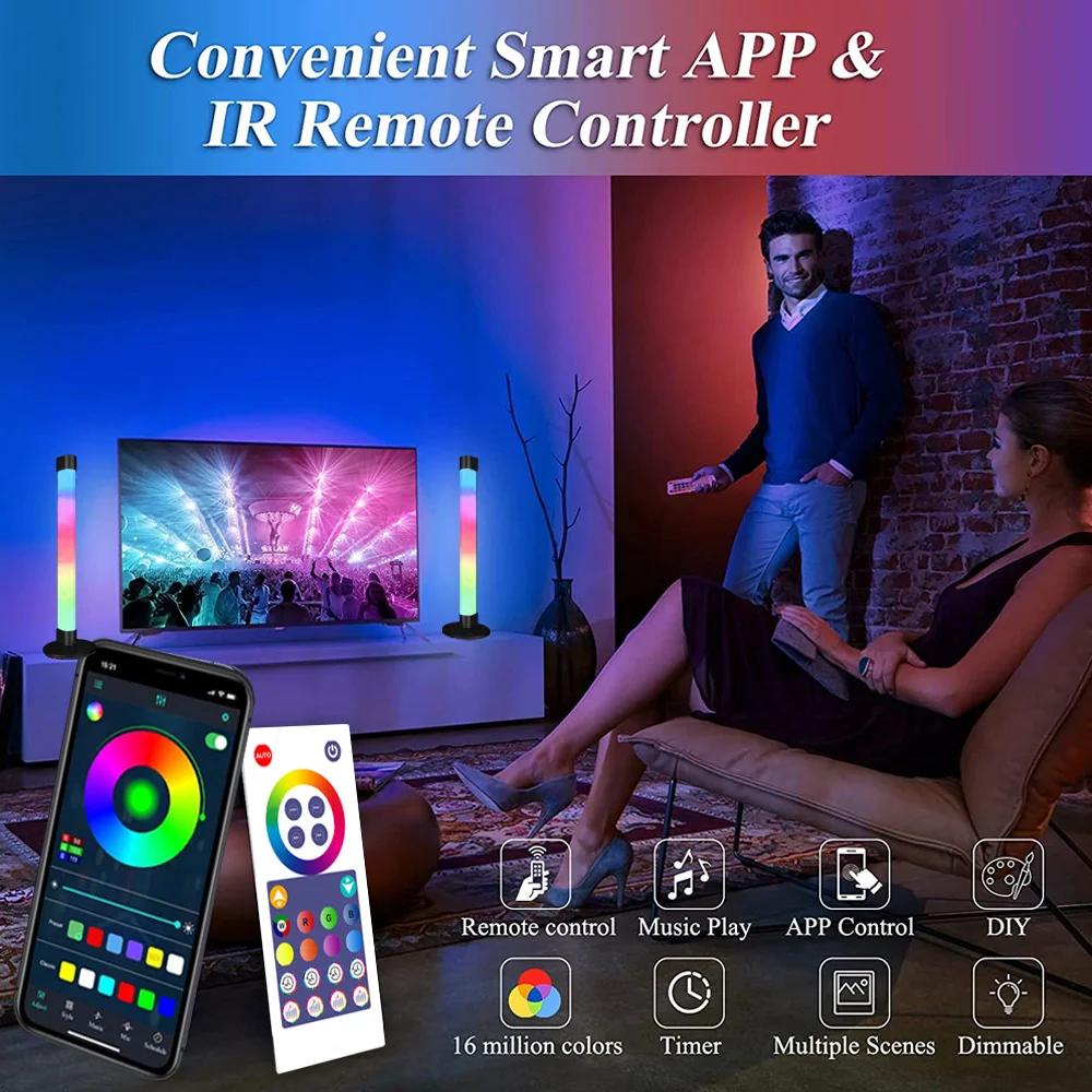 Умный светодиодный светильник RGB настольный ночсветильник с дистанционным