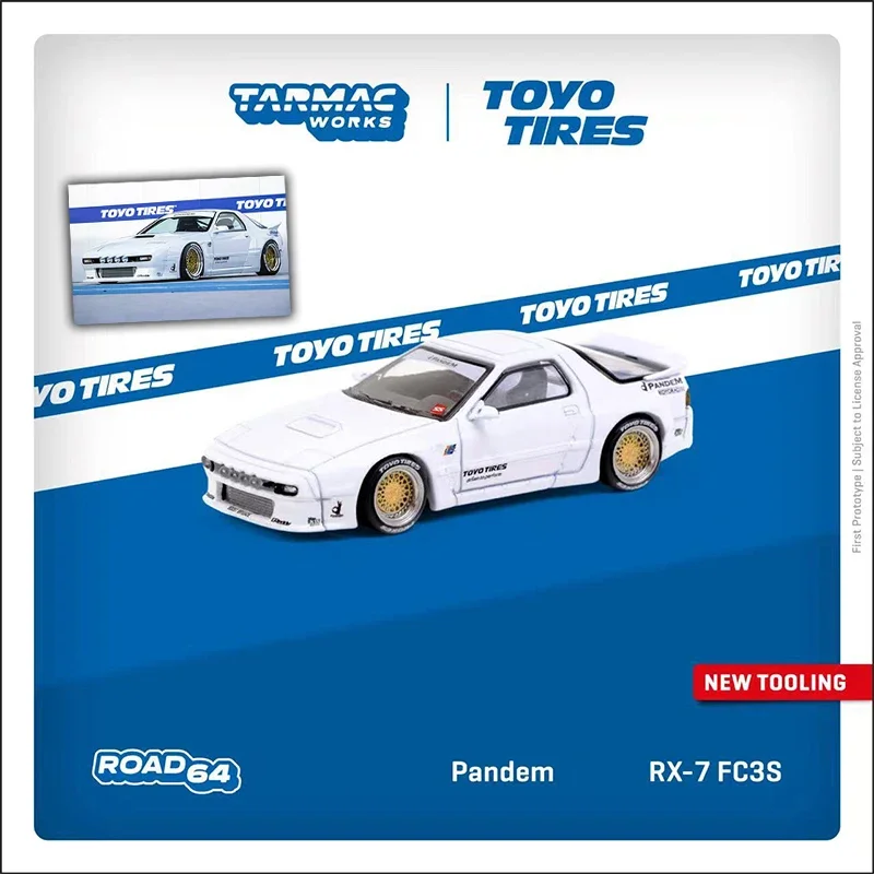 

TW In Stock 1:64 Pandem RX7 FC3S White Diecast Diorama Car Model Collection Miniature Carros Toys Tarmac Works