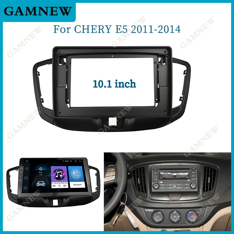 

Car 10.1" Audio Face Plate Fascia Frame For CHERY E5 2011-2014 2Din Big Screen Radio Stereo Panel Dash Mount Refitting Kit
