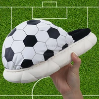 novelty football gingham womens house slippers comfort warm plush thick sole shoes for female home slippers indoor couples