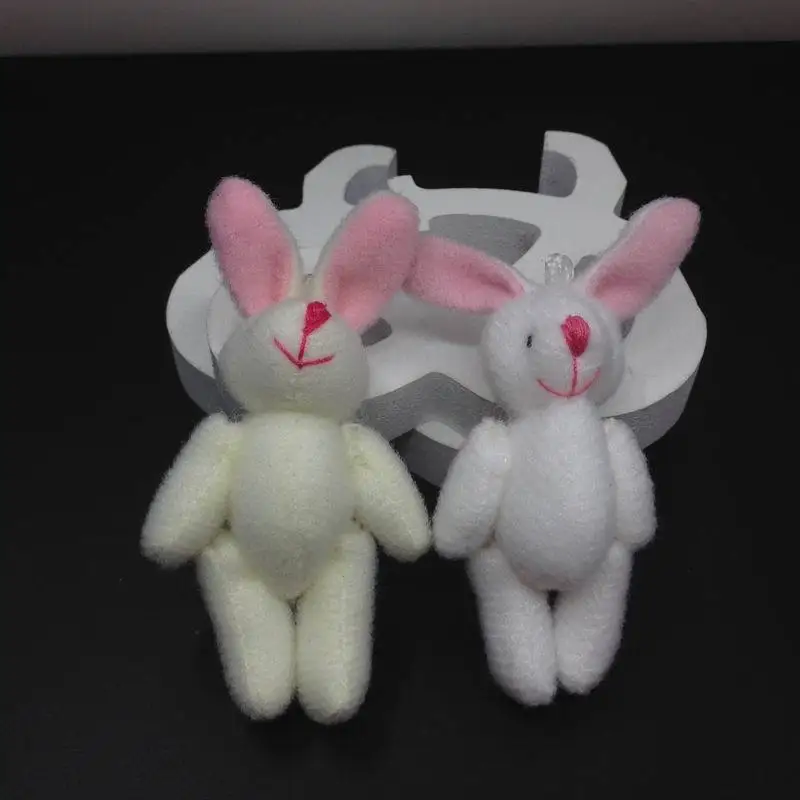 

4.5/6cm 50pcs Mini Jointed Rabbit Plush Toys Bunny Rabbits Phone Key Bag Pendants Dolls DIY Flower Bouquet Decor Props