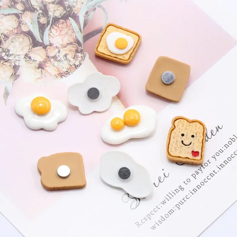 

Simulation breakfast sandwich refrigerator Magnet sticker Message Sticker Refrigerator door decorative magnet resin sticker