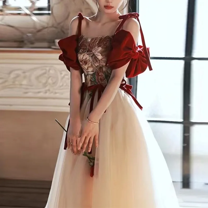 Индивидуальный дизайн с цветочным бантом и рукавами на шнуровке для свадебной