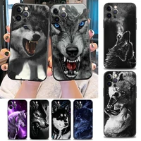 phone case for iphone apple 11 12 13 pro 7 8 se xr xs max 5 5s 6 6s plus case soft silicone fundas cover animal world gray wolf