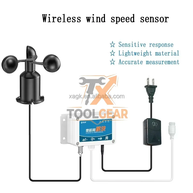 Фото 2026 Горячая новинка* Датчик скорости ветра LORA LORAWAN WIFI 4G GPRS RS485 с выходом данных и сигнализацией для крана №3