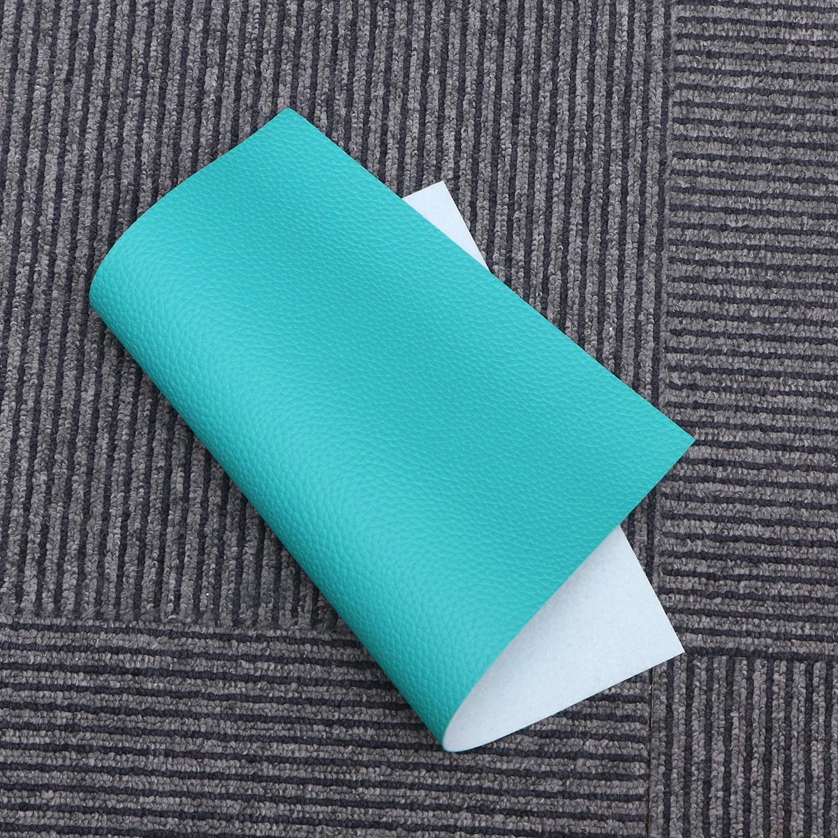

12pcs Litchi Canvas Back Colorful Square PU Sheet for Christmas Decoration Craft DIY Project