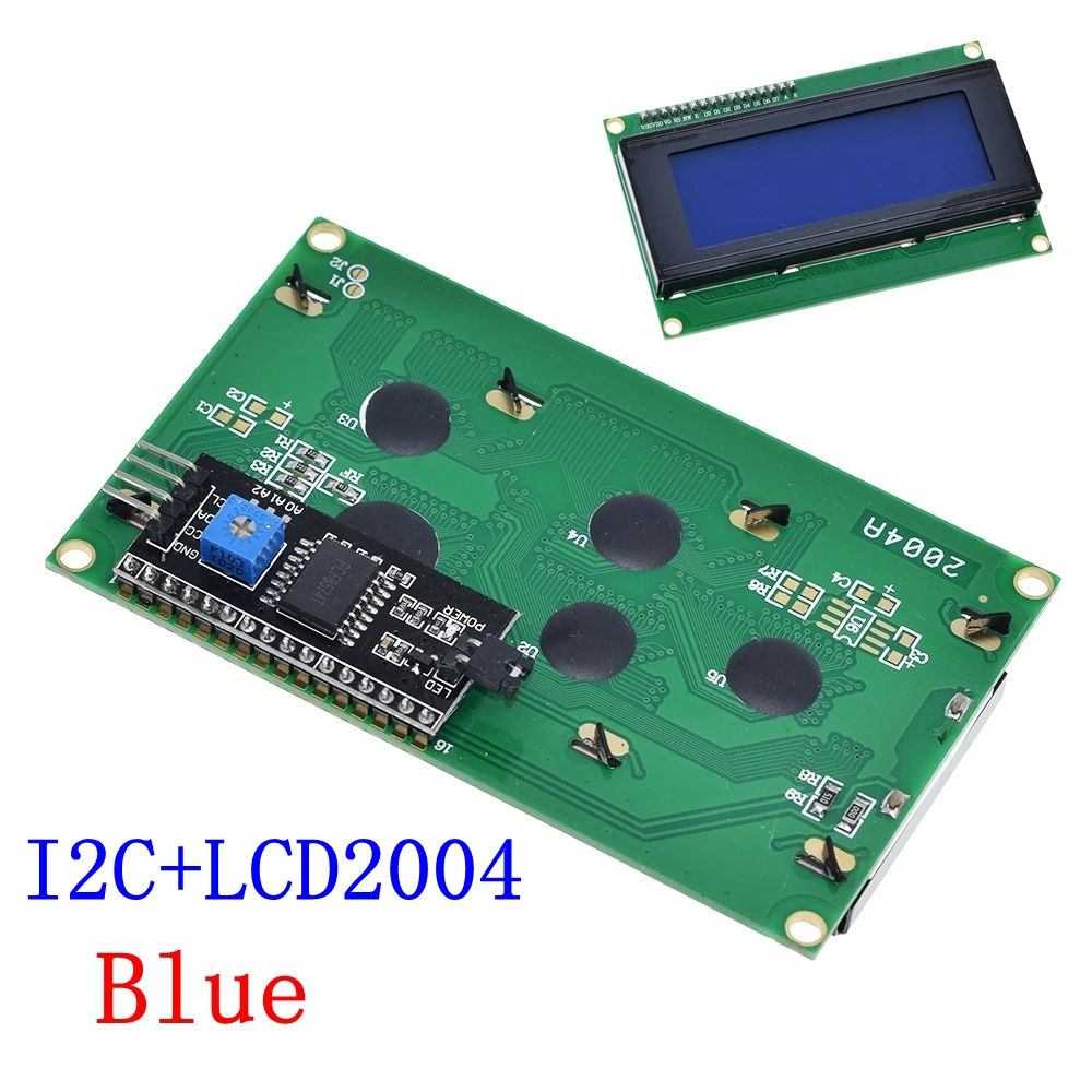 

LCD2004+I2C 2004 20x4 2004A Blue/Green screen HD44780 Character LCD /w IIC/I2C Serial Interface Adapter Module For Arduino