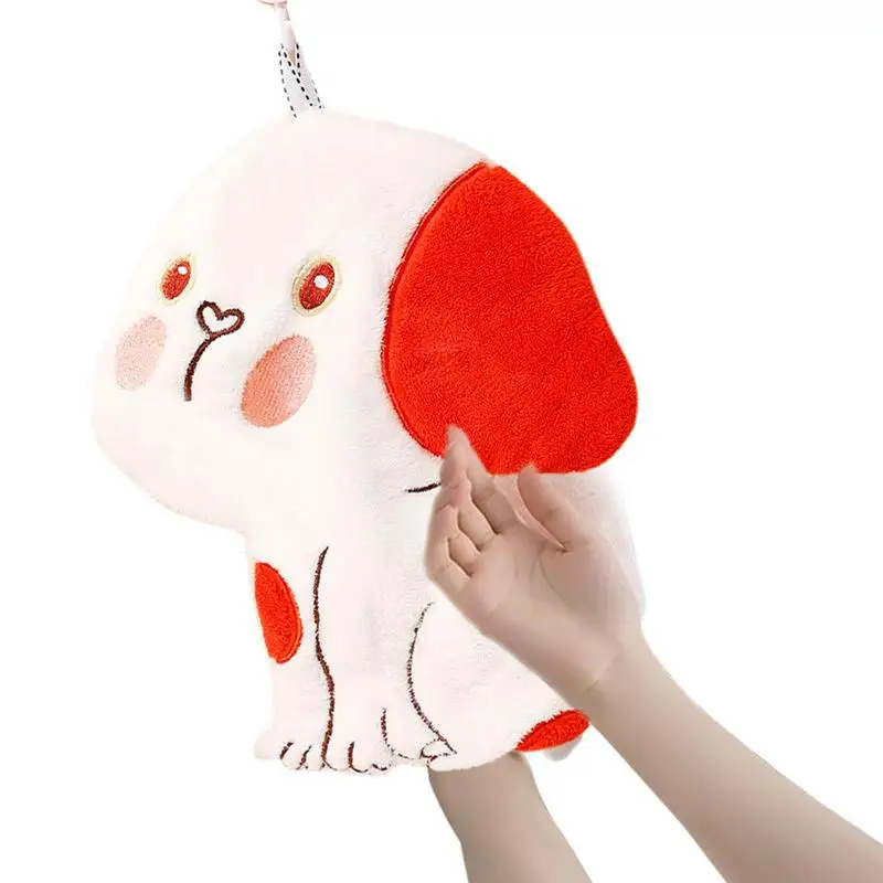 

Animal Hand Towel Suspensible Dog Towels For Bathroom With Dog Shape Hand Bath Towels Soft Kids Hand Towels Home Supplies For