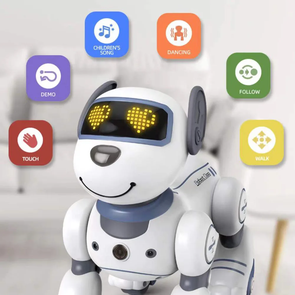 Funny RC Robot Electronic Dog Stunt Dog Toys Stunt Dog Voice Command Programmable Touch-sense Music Song Toy for Children's Toys enlarge