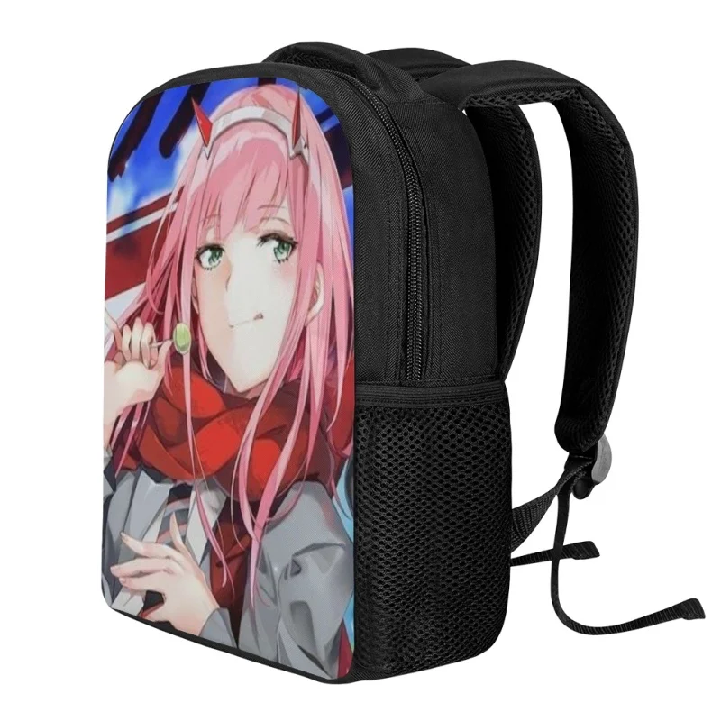 Twoheartsgirl Anime Zero Two School Bag Pencilcase for Kids Kindergarten	Backpack Pencil Bag Set Toddler Children Mini Schoolbag