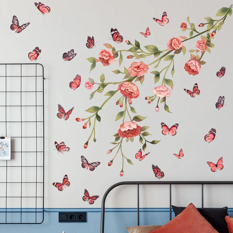

Butterfly Flower Wall Stickers Decorate Any Room With Self Adhesive PVC To Create A Relaxed Harmonious Elegant Atmosphere And Pl