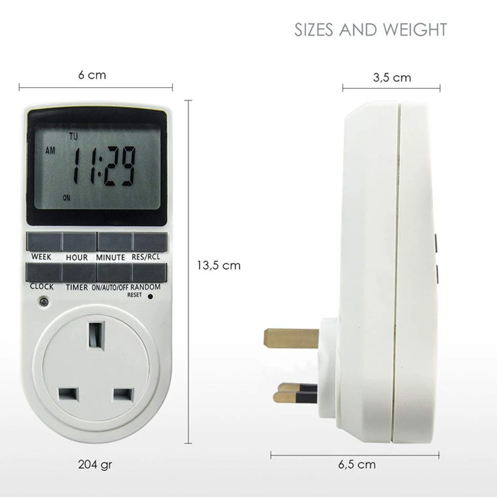 

Timer Switch Accuracy Digital Socket Wall Room Stopwatch Precision Home Supply Plug-in Type -10~ Timing Sockets