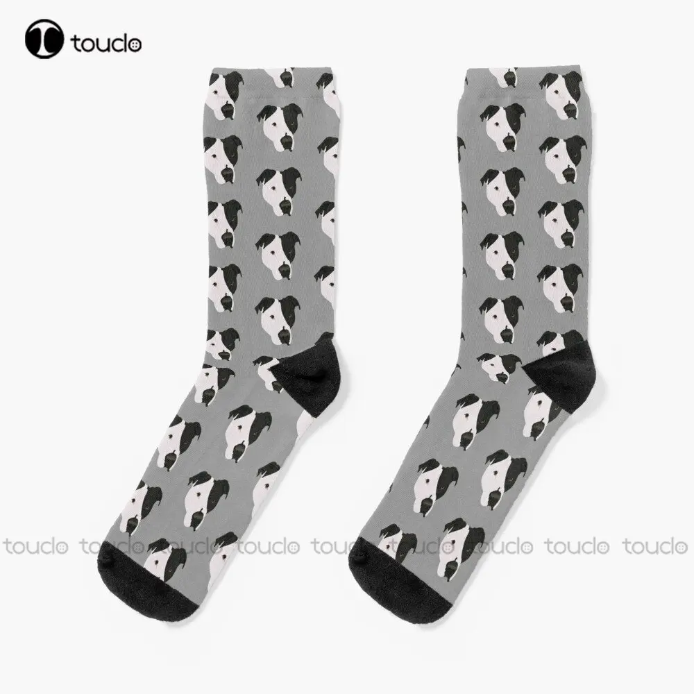

Freddie The Pit Bull Dog Dogs Puppy Puppies Socks Halloween Socks Women 360° Digital Print Custom Gift Streetwear Funny Sock Art