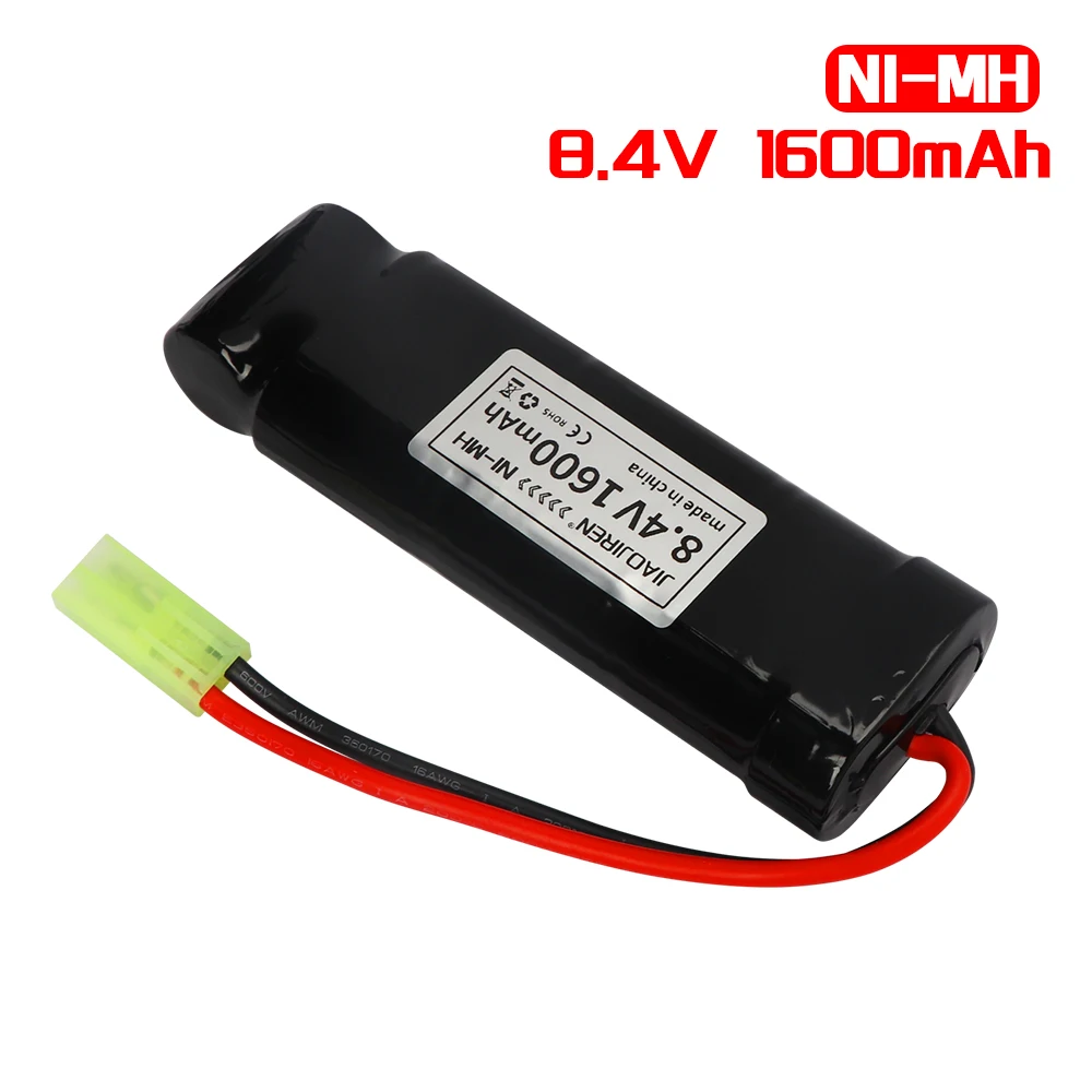 Фото Плоский NiMH аккумулятор 8,4 В, 1600 мАч с разъемом Mini Tamiya для страйкбольных пистолетов MP5, SCAR, M249, M240B, M60, RPK, PKM №2