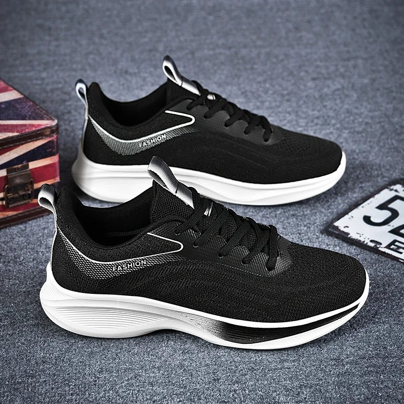 

Summer men's breathable sneakers, casual shoes, soft soles, shock-absorbing openwork mesh, fashionable comfortable running shoes