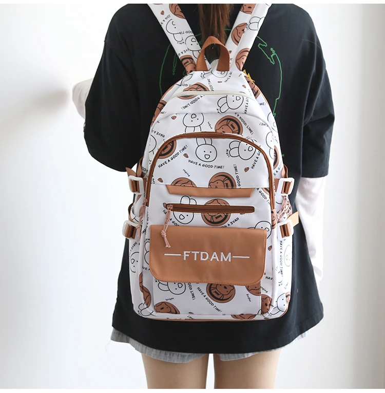 

Fashion backpack female new campus schoolbag female junior high school backpack female shoulder college students