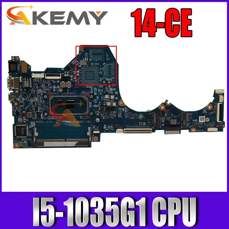 

Akemy For HP Pavilion 14-CE Laptop Motherboard DAG7ALMB8C0 G7AL With I5-1035G1 CPU Fully Tested