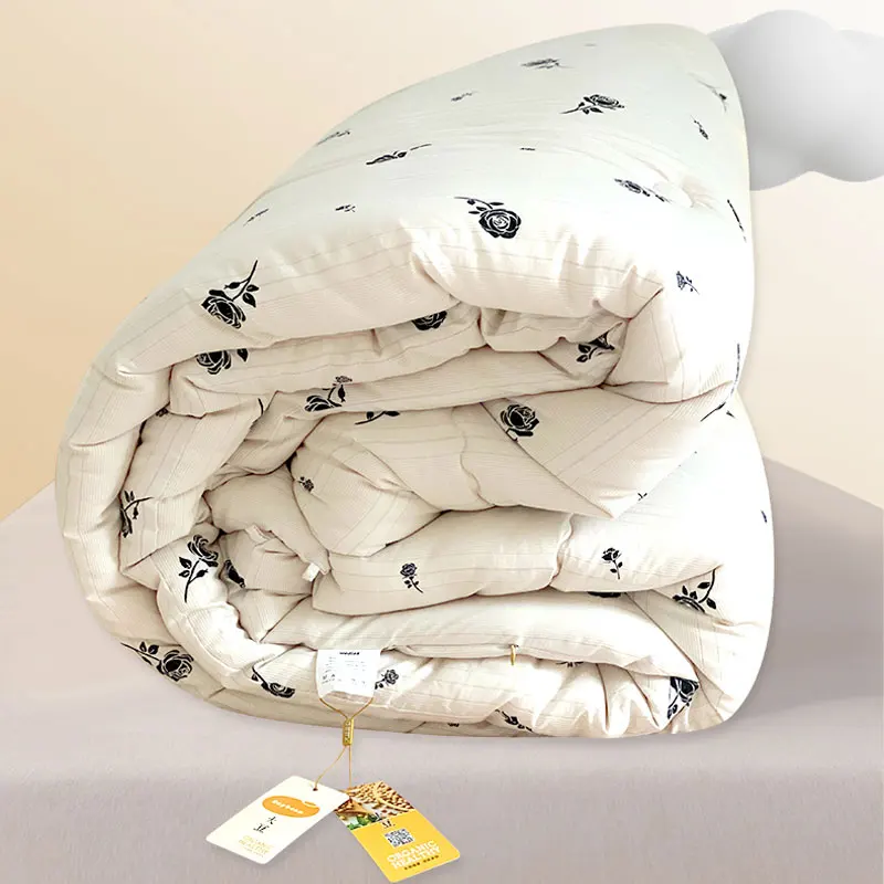 2025 хлопковое наполнитель осенне-зимнее односпальное одеяло стеганое для теплого