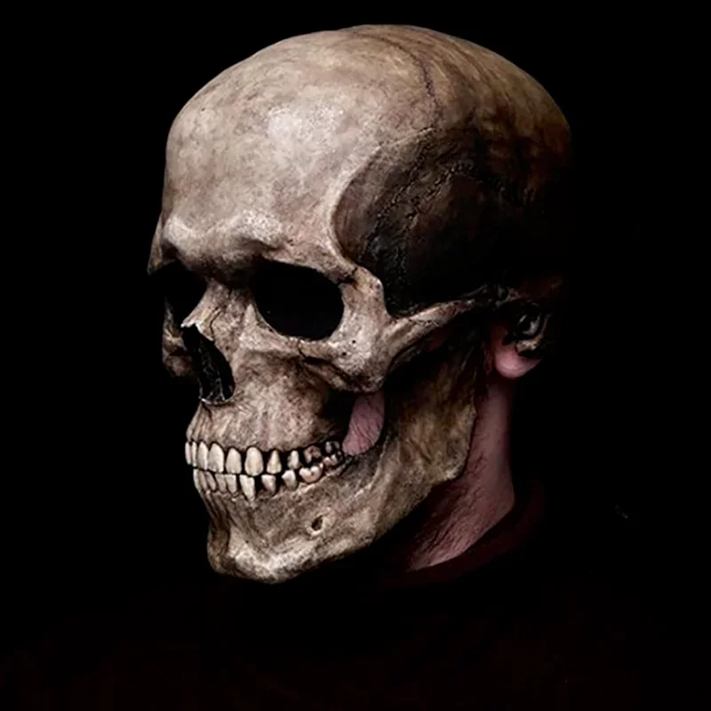 Маска с подвижным ротом и черепом чехол череп ртом полная маска скелета для лица