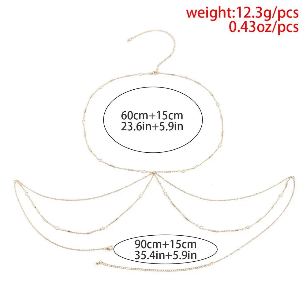 Chic Gold Silver Pentagram Pendant Body Chain Sexy Stylish Long Tassel Belly Women Night Club Party Jewelry |