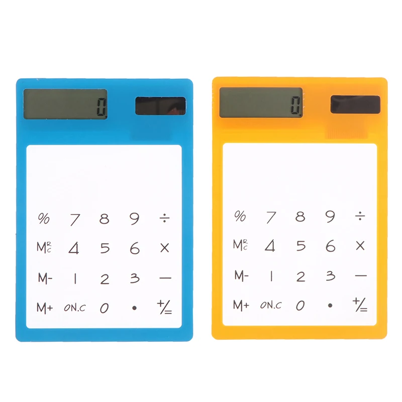 1Pc Transparent Cartoon 8-Digit Calculator Solar Energy Mini Portable Calculator images - 6