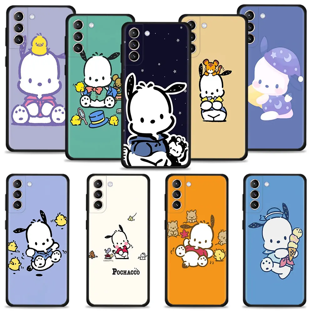

Case For Samsung Galaxy S22 S21 S20 Ultra FE S10 S9 S8 Plus S10e Note 20Ultra 10Plus Shell Cute Pochacco White puppy Animal Dog