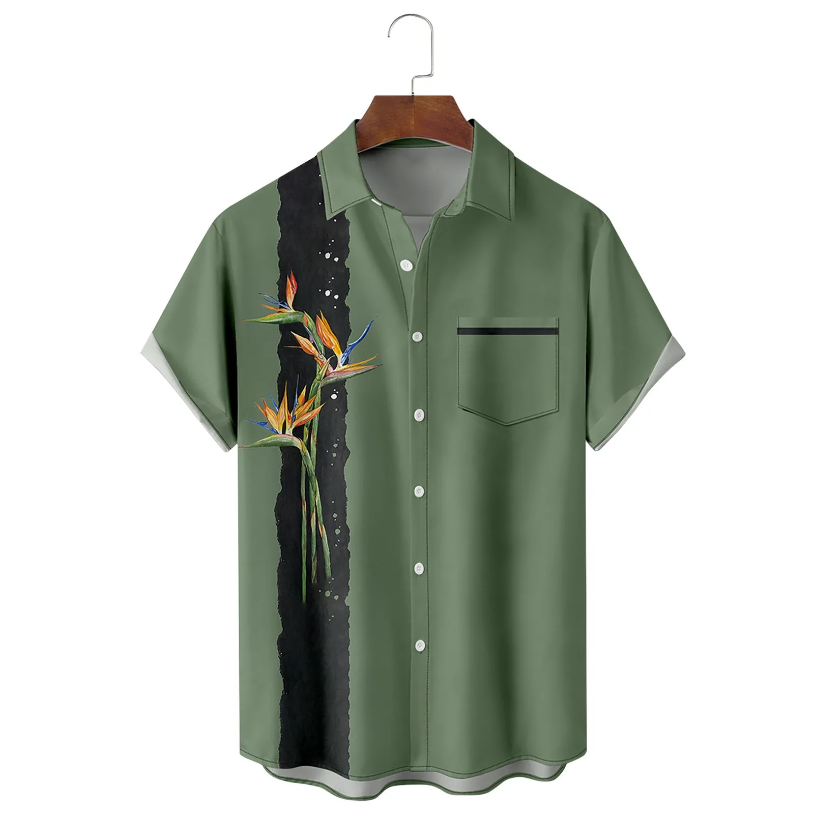 

2023 3D Print Painting Floral Hawaiian Shirt Men Women Turn Down Collar Vintage Street Men's Shirts Chemise Streetwear