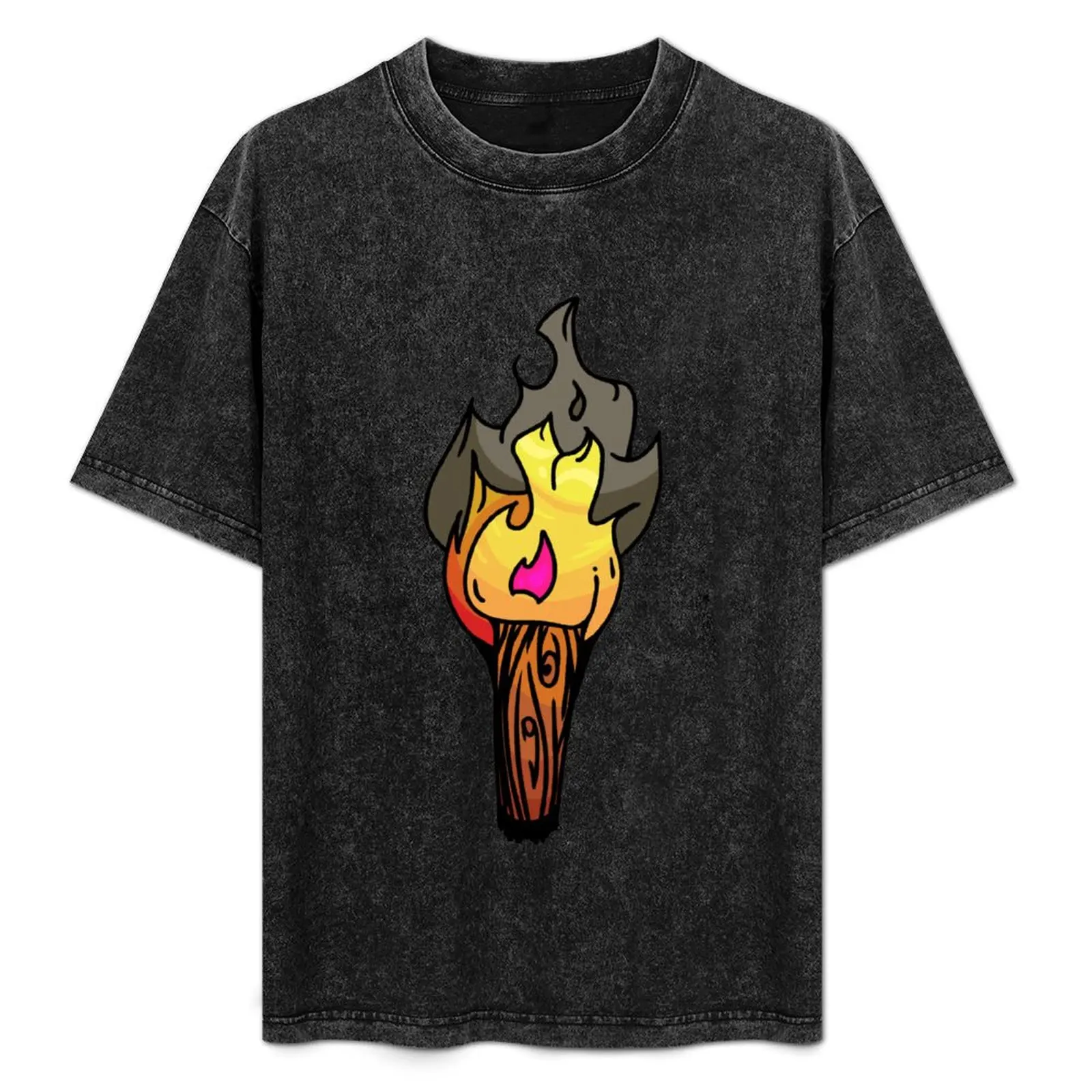 Футболка Gnarled Torch уличная одежда винтажная рубашка в стиле аниме футболка с