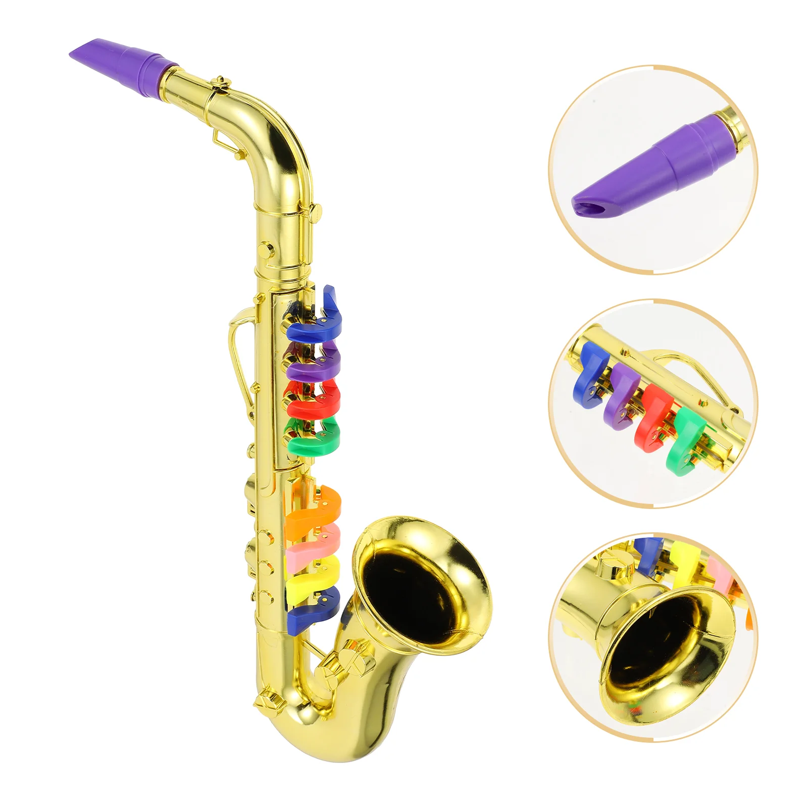 

Saxophone Model Electronic Toys Kids Trumpet Horn Portable Plastic Saxophone Toy ABS Plastic Musical Instrument Toys Toddler