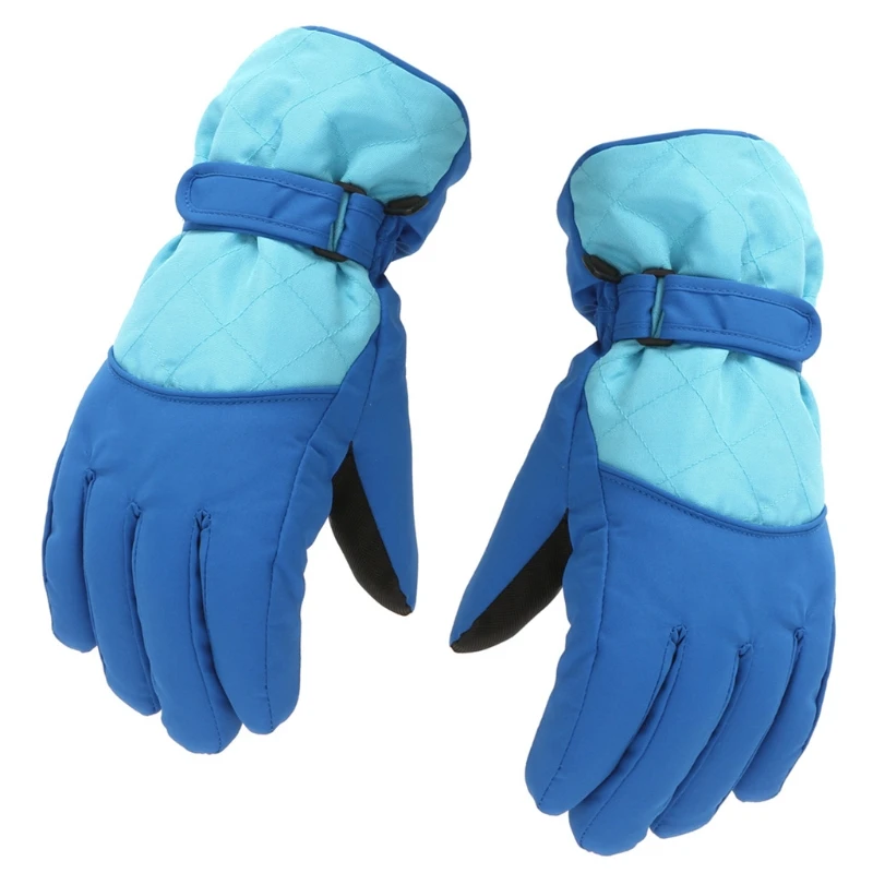 

Kids Children Winter Thicken Warm Mountain Snowboard Ski Gloves Windproof Waterproof Full Finger Mittens for Outdoor