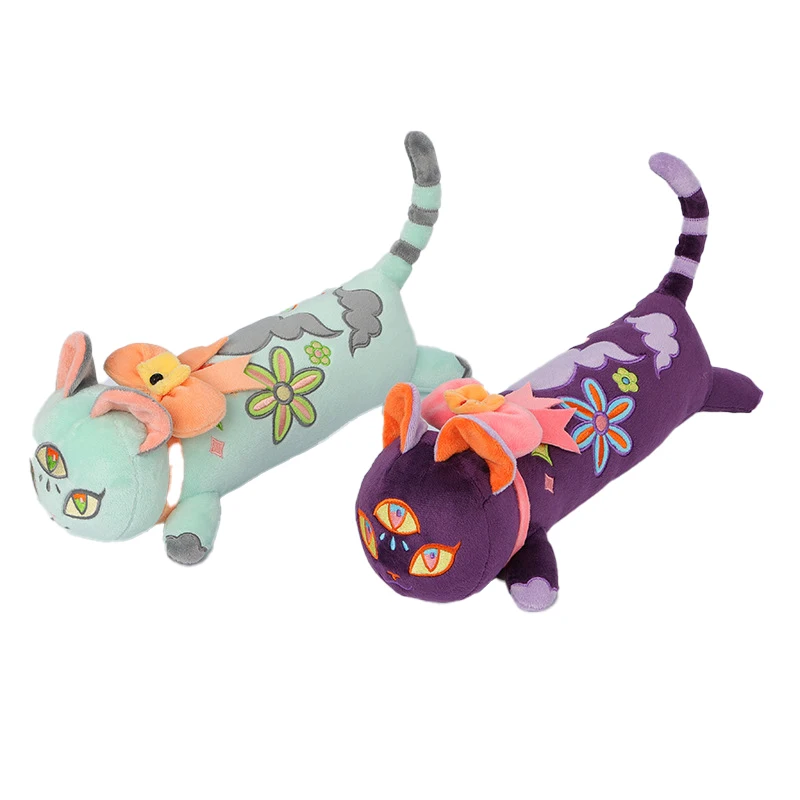 

2022 New Anime Wishcat Midnight Daylight Longboi Kids Plush Pillow Boys and Girls Birthday Gifts Kawaii Plush Pillow