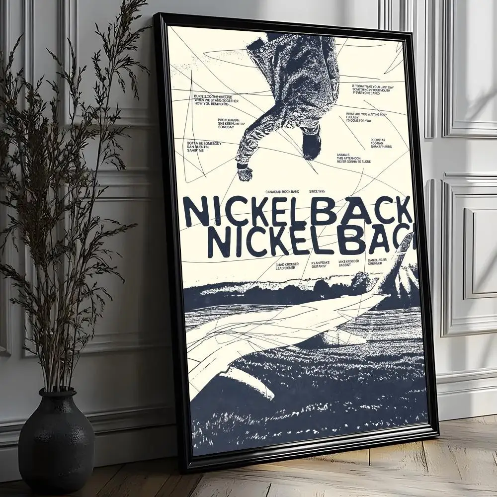 Фото Постер с изображением рок-группы Nickelback, HD-качество, настенный декор для дома, водонепроницаемый, для гостиной, бара, эстетичное украшение №3