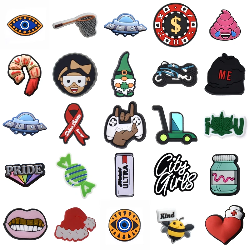

Kids Girl Shoe Charms Women Charm Boy Men Gifts Wholesale Bulk Decorations for Crocs Packs Shoes Accessories Para Pins Set Jeans