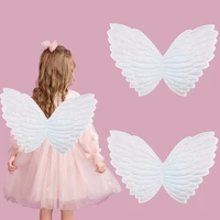 10pcslot luxury large embroidery patch butterfly angel wings white kids girl clothing decoration sewing accessory diy applique