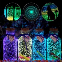 2pcs sand glowing in the dark fluorescent super luminous crystal stone particles glow pigment gravel noctilucent sand home decor