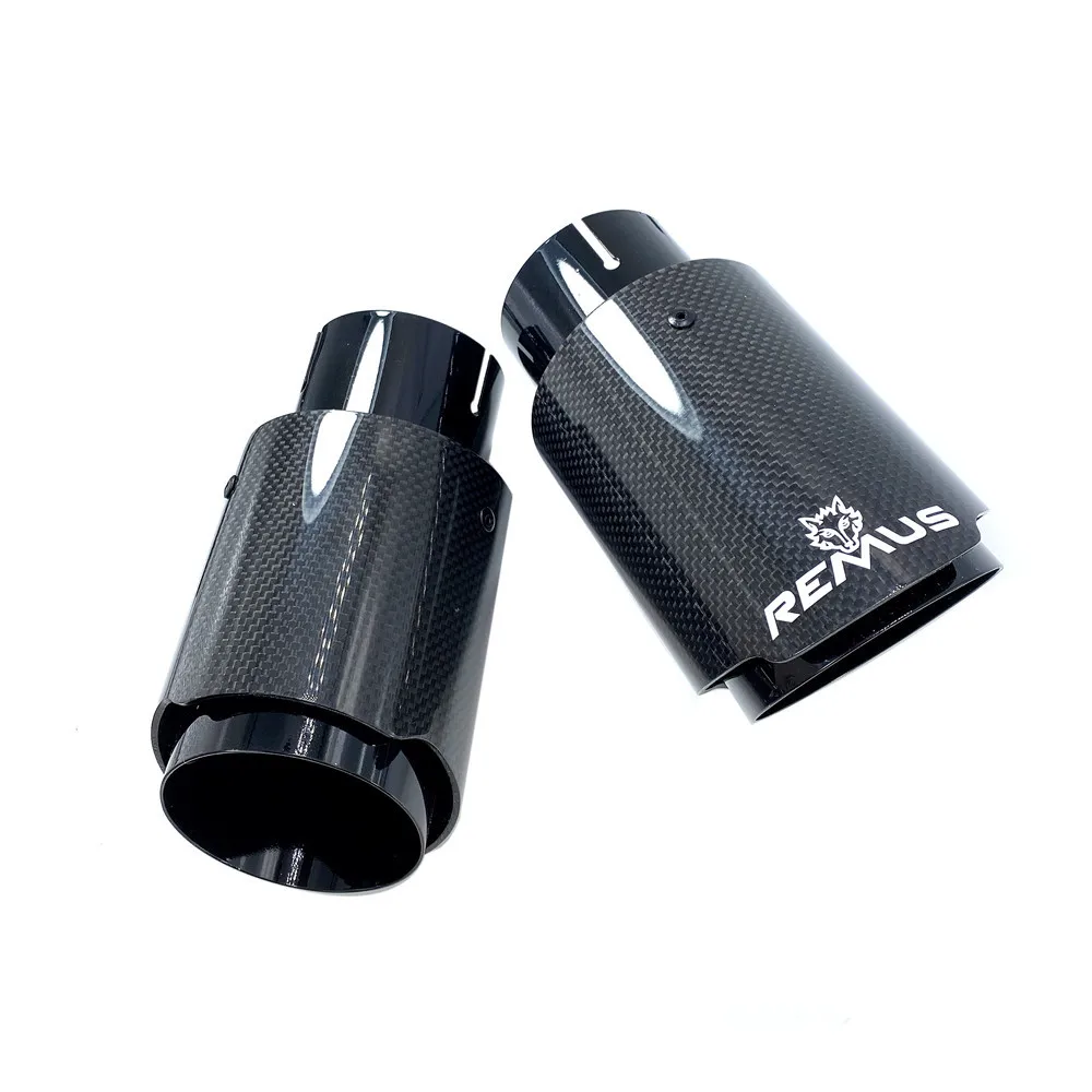 Автомобильная глянцевая выхлопная система из углеродного волокна наконечник