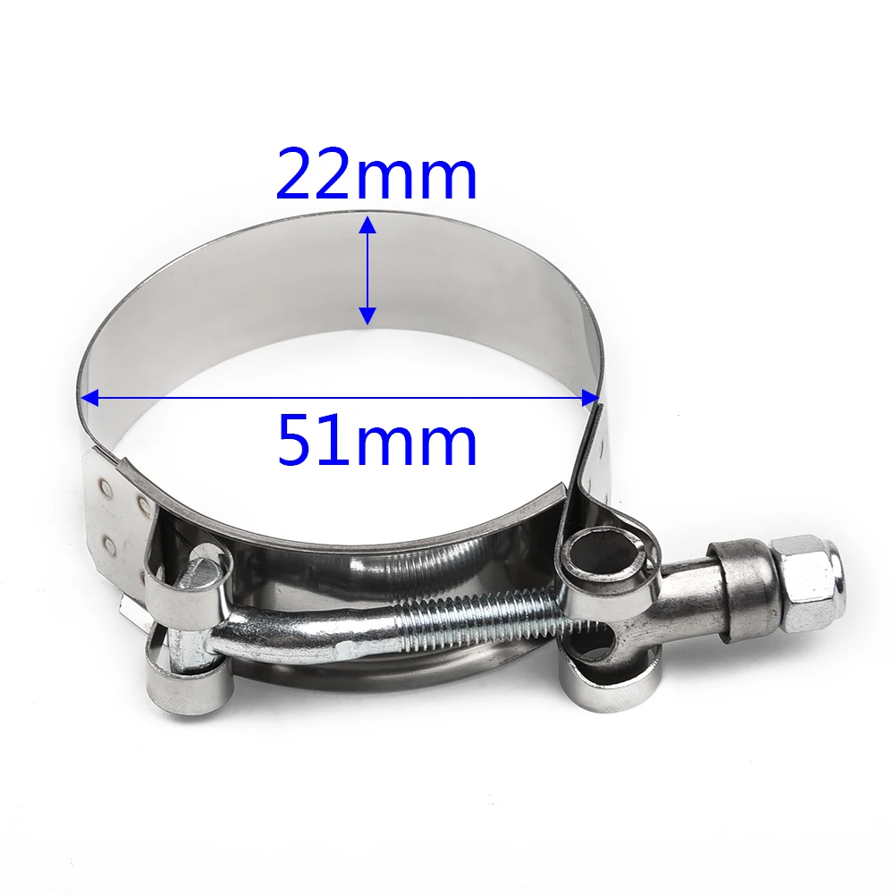 

Motorcycle 2In 51mm Band Exhaust Pipe Clamp Calipers Exhaust V Band Clamp Flange Kit Quick Release Clamp Stainless Steel