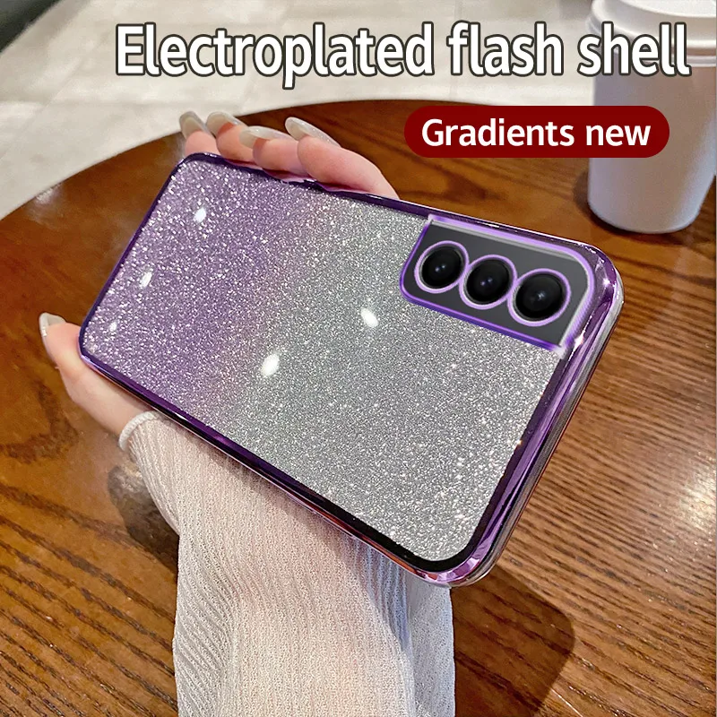 Чехол для Samsung Galaxy S21 FE чехол SM-G990B блестящий Блестящий силиконовый объектива