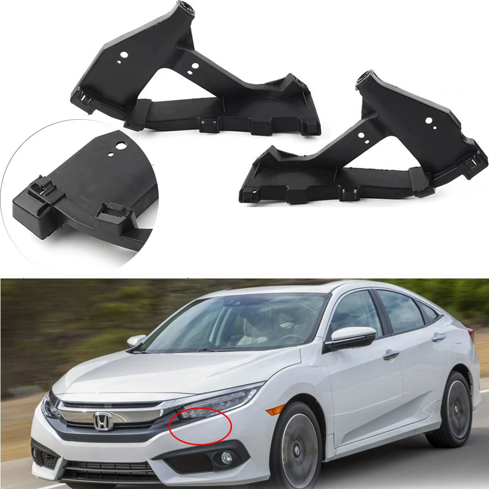 

2PCS For 2016-2021 Honda CIVIC Sedan Headlight Brackets Front Headlamp Hold Mount Retainer Bracket Clip