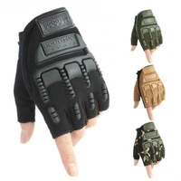 outdoor tactical gloves airsoft sport gloves half finger type military mittens men women combat gloves shooting hunting gloves