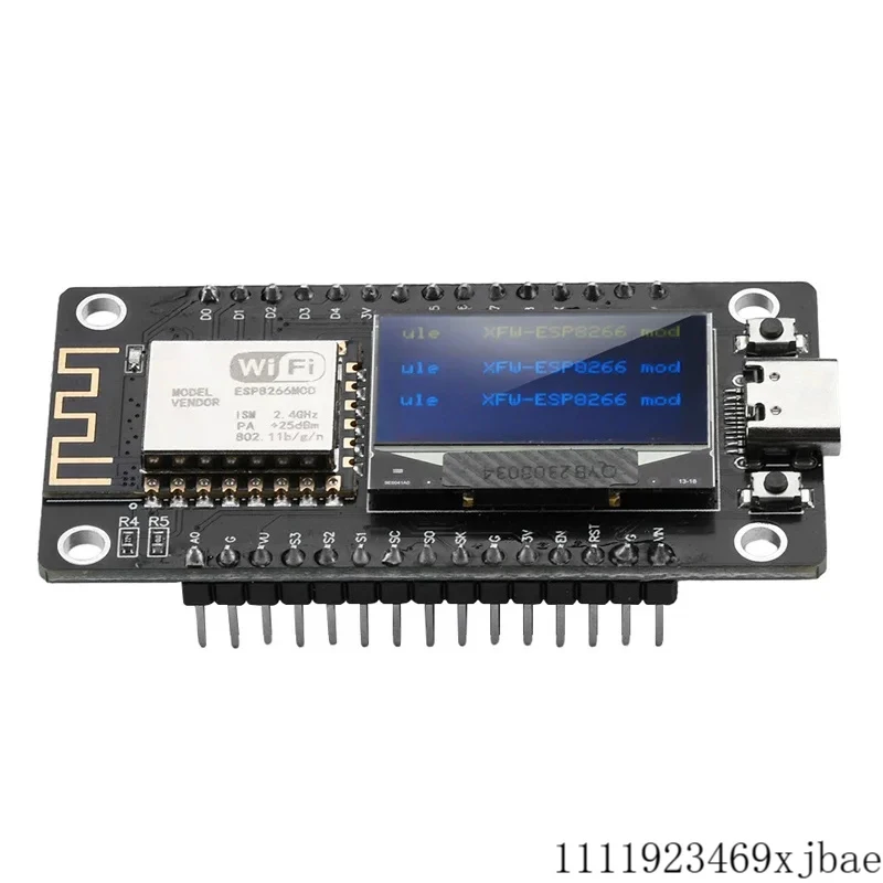 Фото Плата разработки ESP8266 NodeMCU с OLED-дисплеем 0,96 дюйма, модулем Wi-Fi CH-340C, ESP-12F, Micro USB для Arduino/Micropython ESP8266 №4
