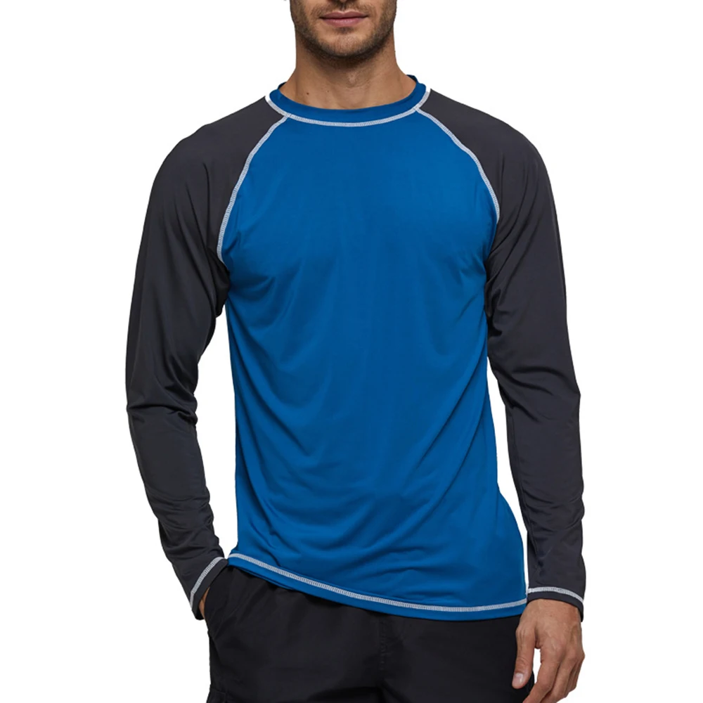 New Men's Fashion Long Sleeve Loose Sun Protection Suit UPF 50+ Beach Suit Surf Suit Water Sports Quick Dry Swimming Top T-Shirt