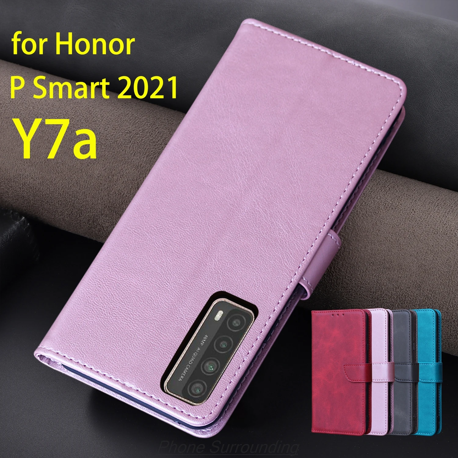 Кожаный чехол-бумажник с откидной крышкой для Huawei Y7A/Huawei P Smart 2021 сумки телефонов