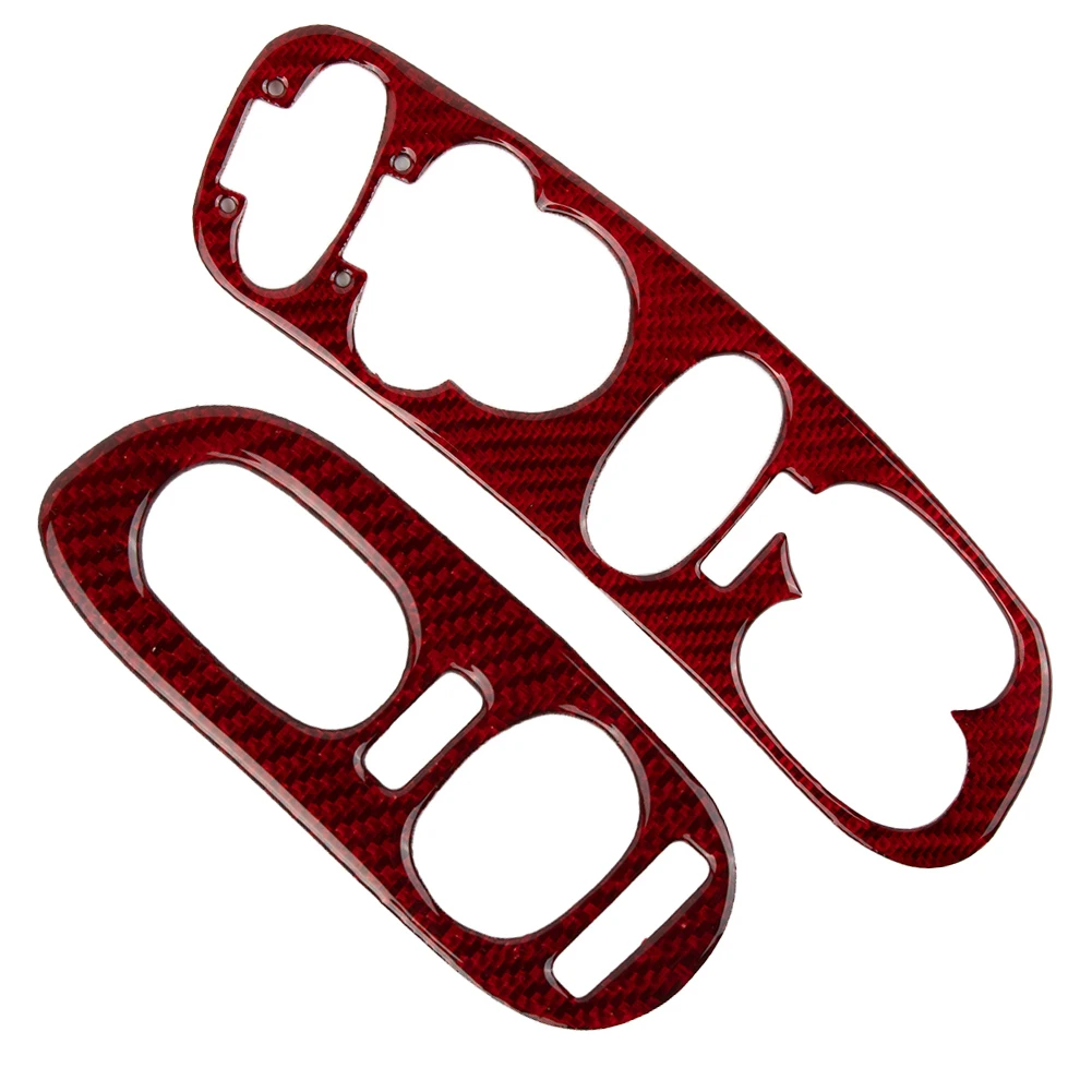 

For Chevrolet Corvette C5 With Memory Seats 1998-2004 Red Carbon Fiber Glass Control Cover Trim Auto Interior Accessories
