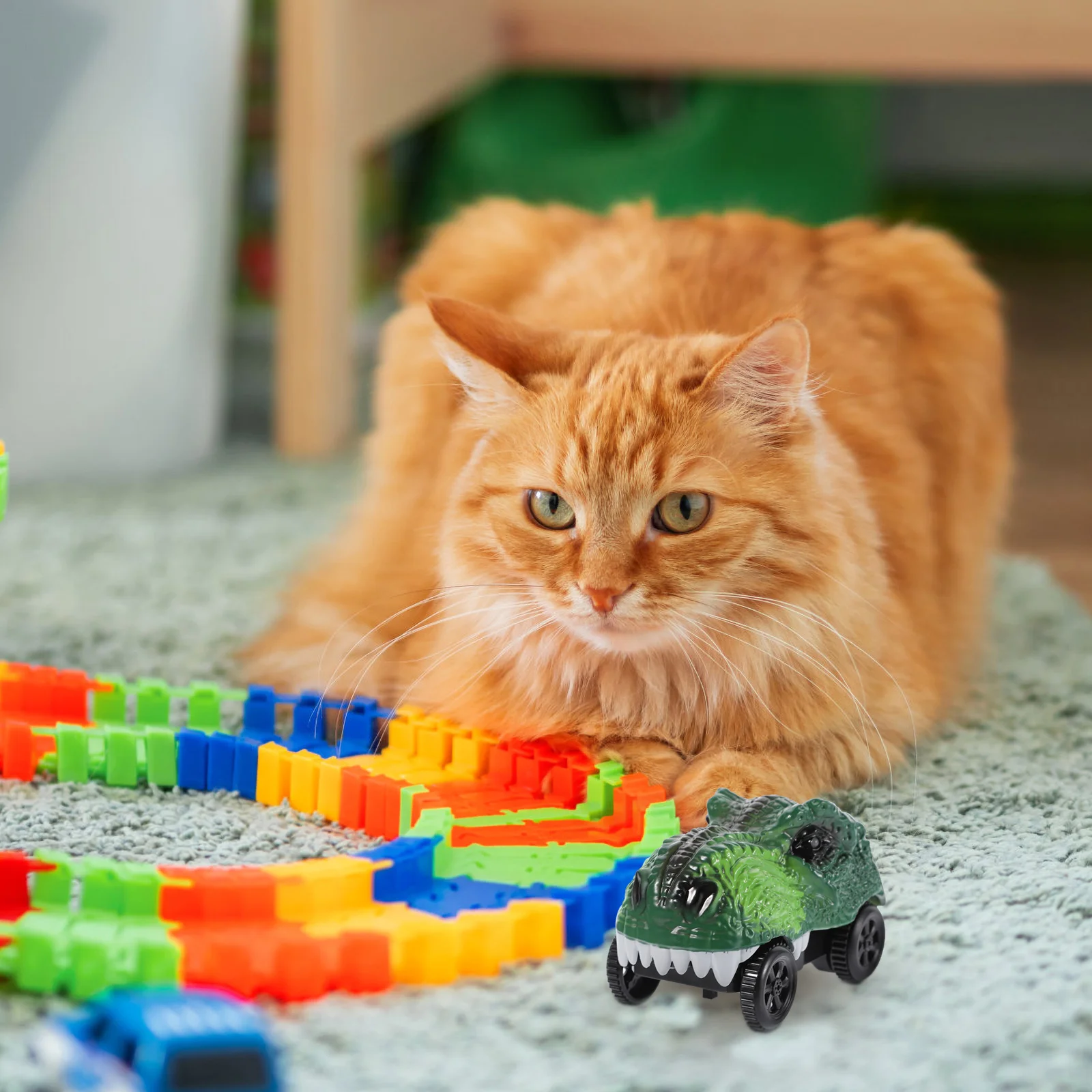 Автомобиль-динозавр игрушечная дорожка замена детского мультфильма светящийся