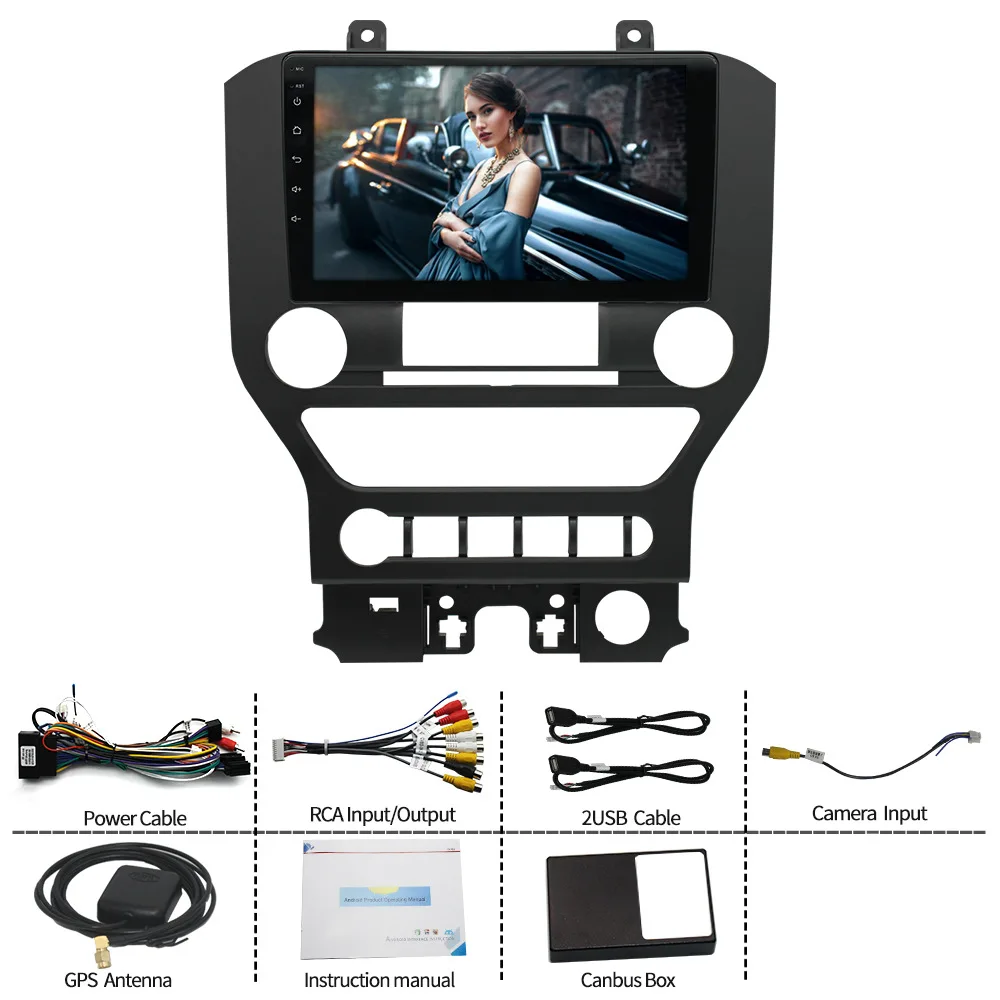 

Android 11 Car GPS Navigation For Ford Mustang Tesla Style Car Radio Stereo Multimedia Player