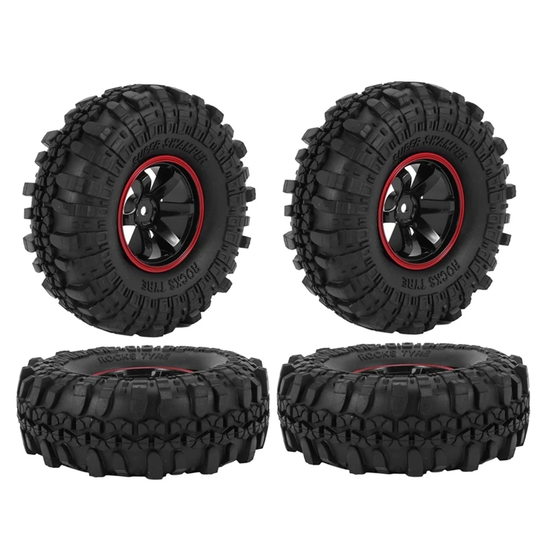 

4Piece 110Mm 1.9 Inch Rubber Tyre Wheel Tire For 1/10 RC Crawler Car Axial SCX10 Traxxas TRX4 RC4WD D90 Replacement Accessories