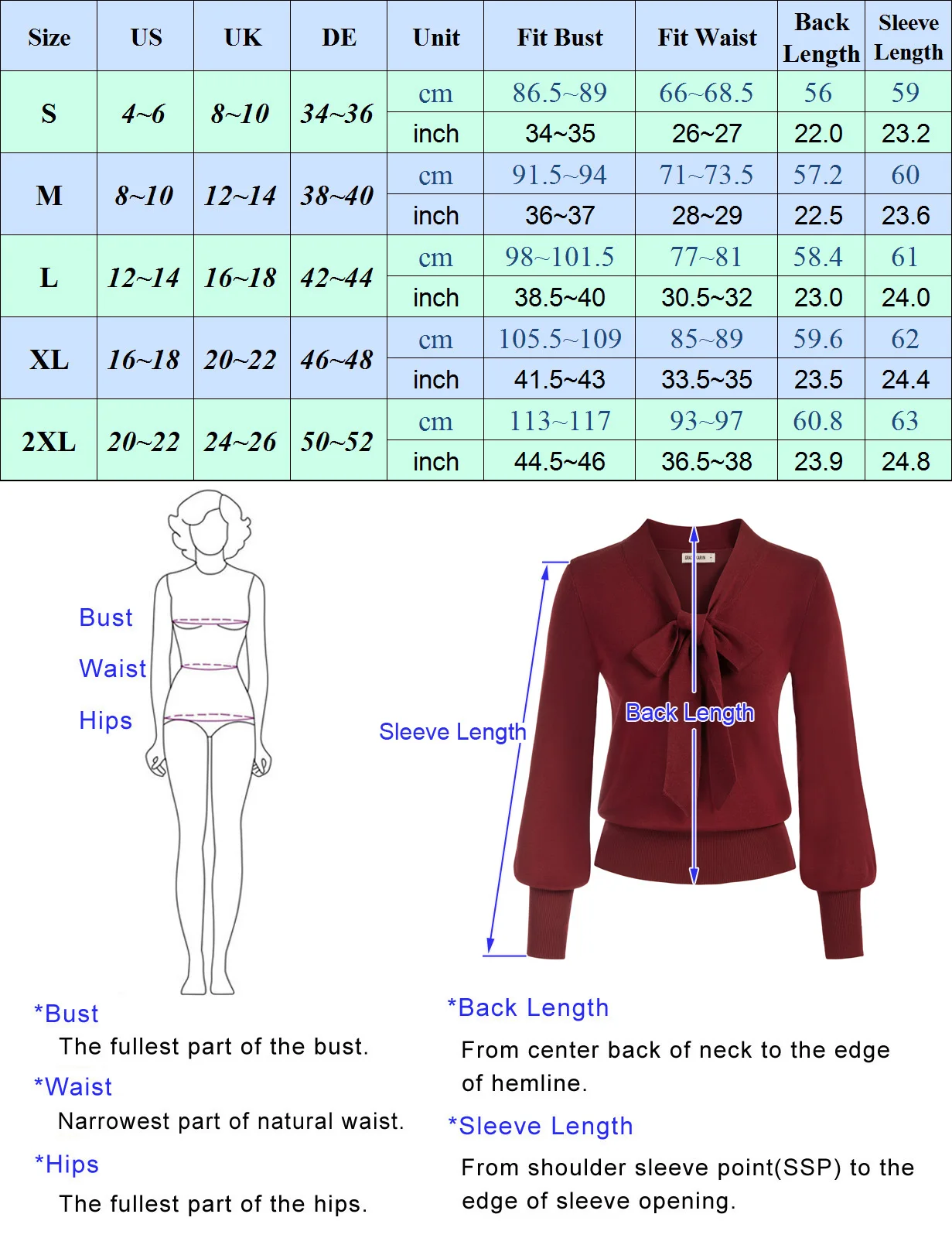 Женский пуловер с бантом GRACE KARIN классический свитер V-образным вырезом и длинным