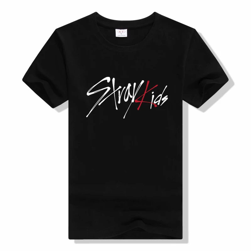

KPOP Stray Kids Singer T Shirt Men Fashion Streetwear Harajuku stray kids logo tShirt women kawaii ulzzang Tshirts Top