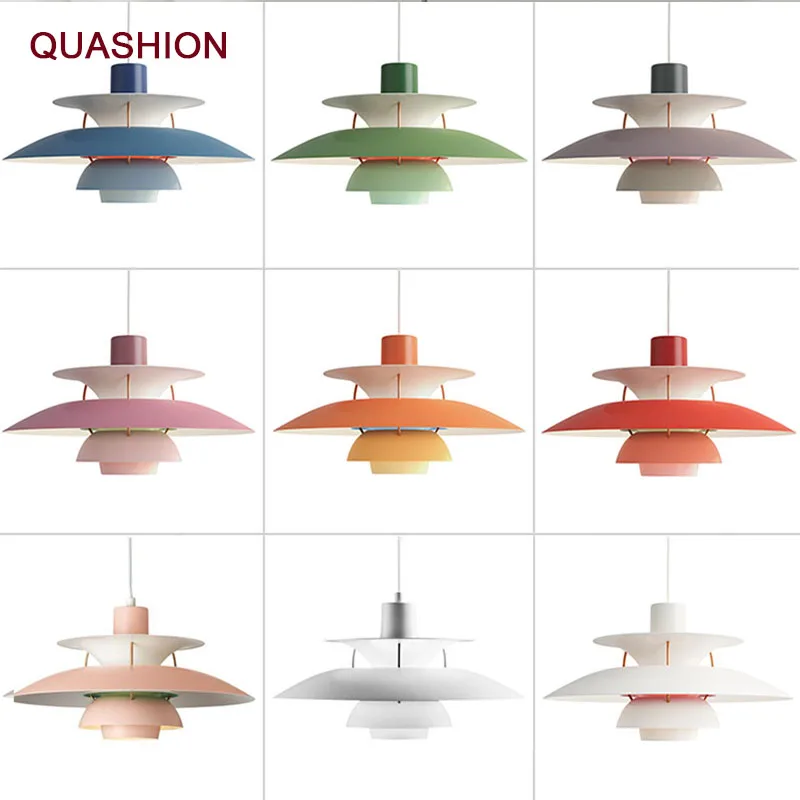 

Danish Design Pendant Light INS Colorful Umbrella Led PH5 Hanging Lamp Dining Room Loui Lustre Kitchen Paulsen Color Droplight